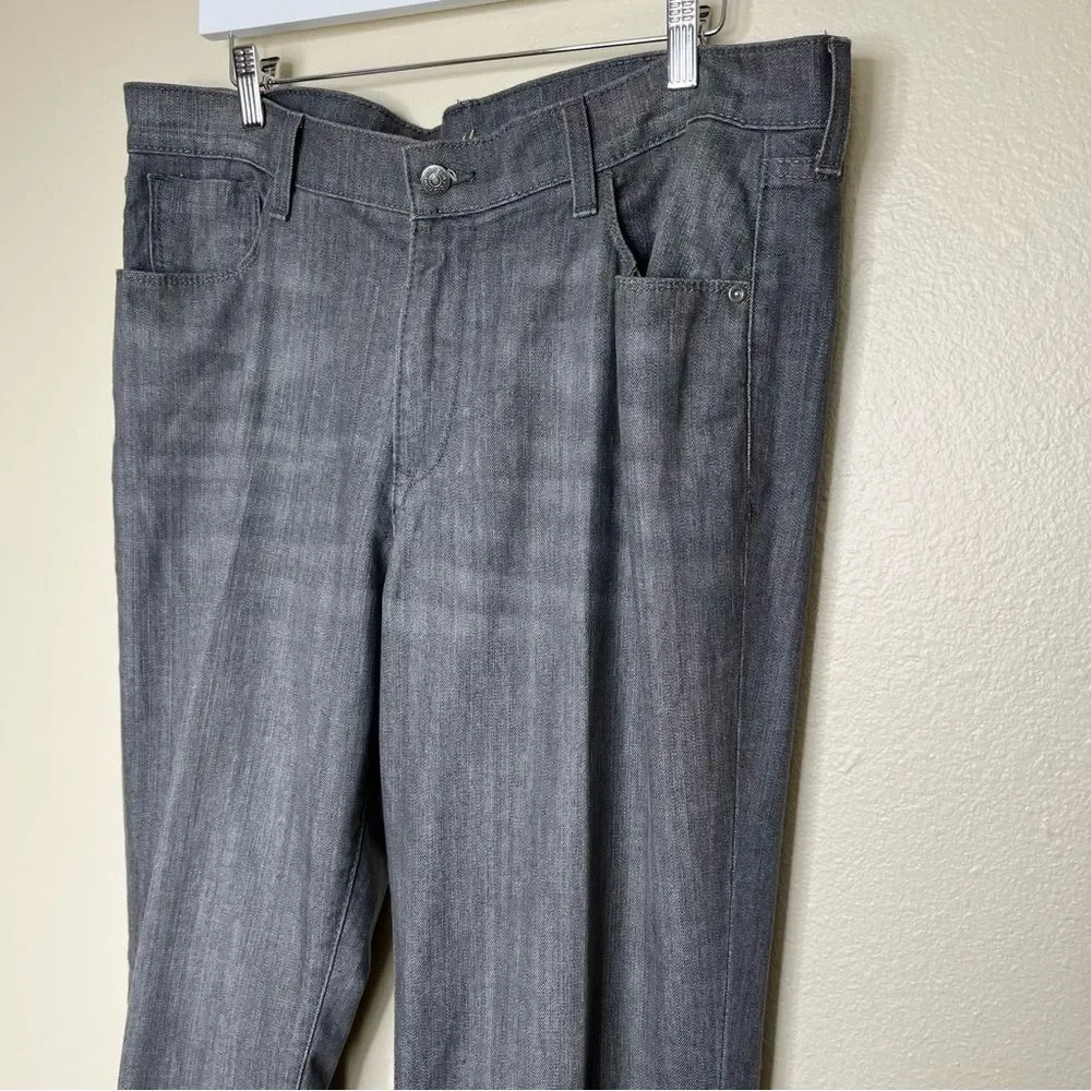 Old Navy Sweetheart Gray Five Pocket Jeans Straight Leg Women 16 Cotton Spandex